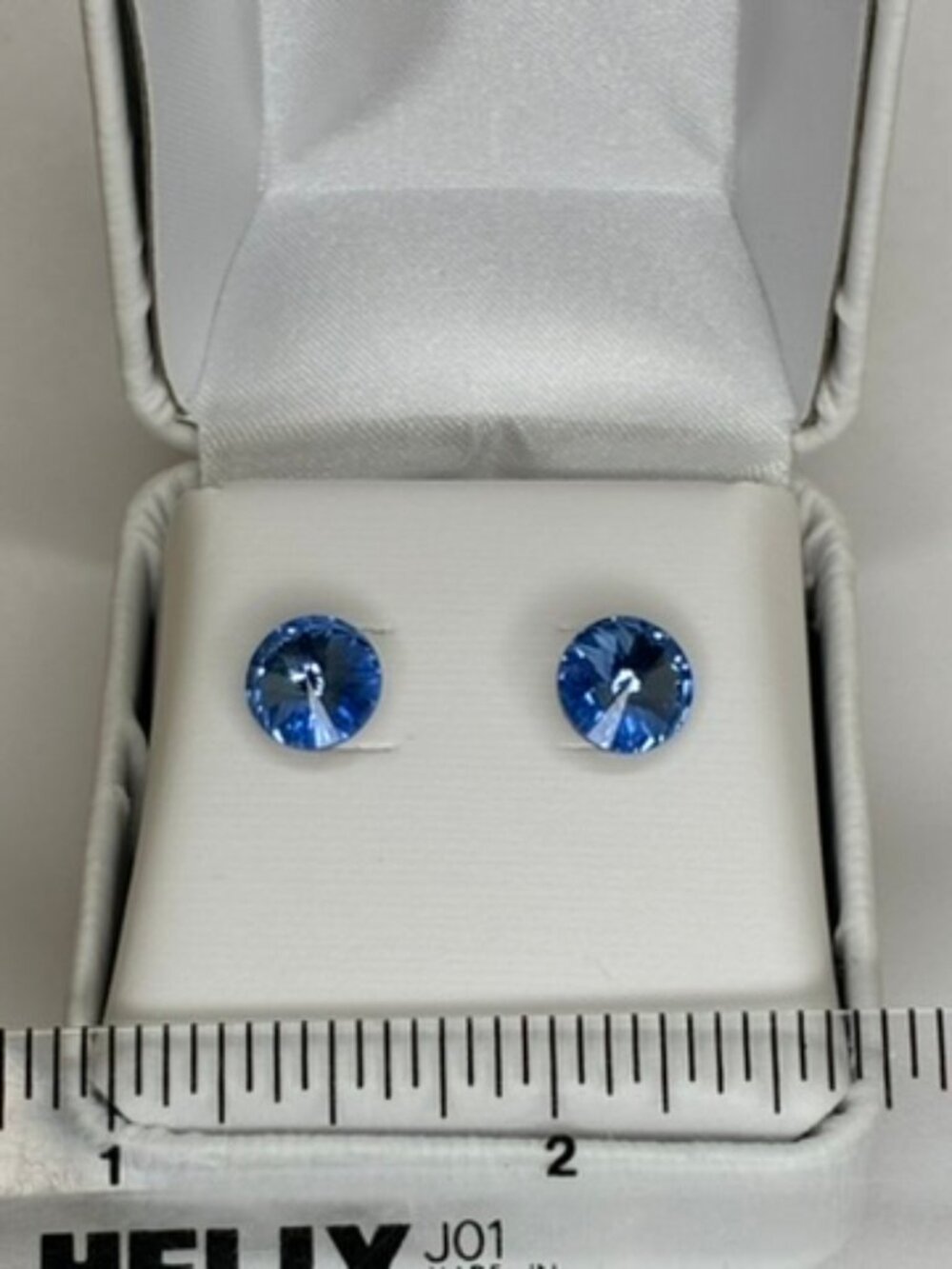 Swarovski Crystal Blue Stud Earrings